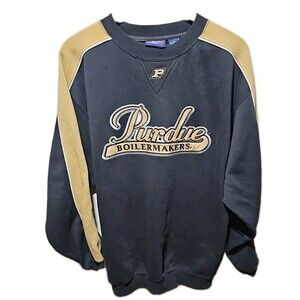Vtg Campus Traditions Purdue Boilermakers Sweatshirt Mens Large Embroidered